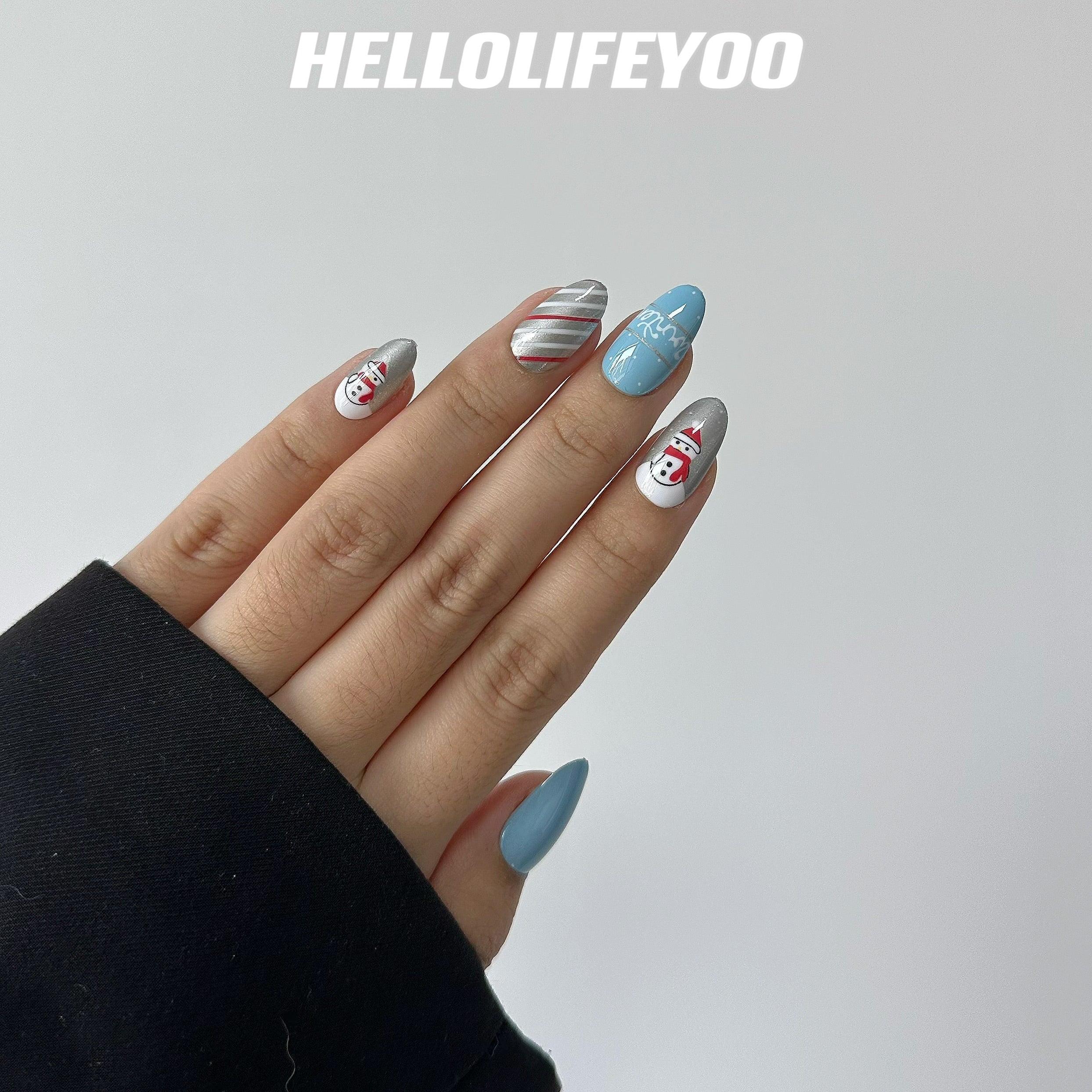 SCHNEEMANN GRAU-WEIHNACHTS-PRESSONNÄGEL