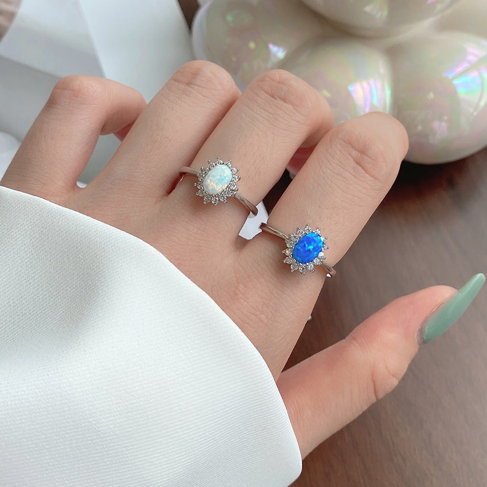 Snow Globe Sterling Silver Ring