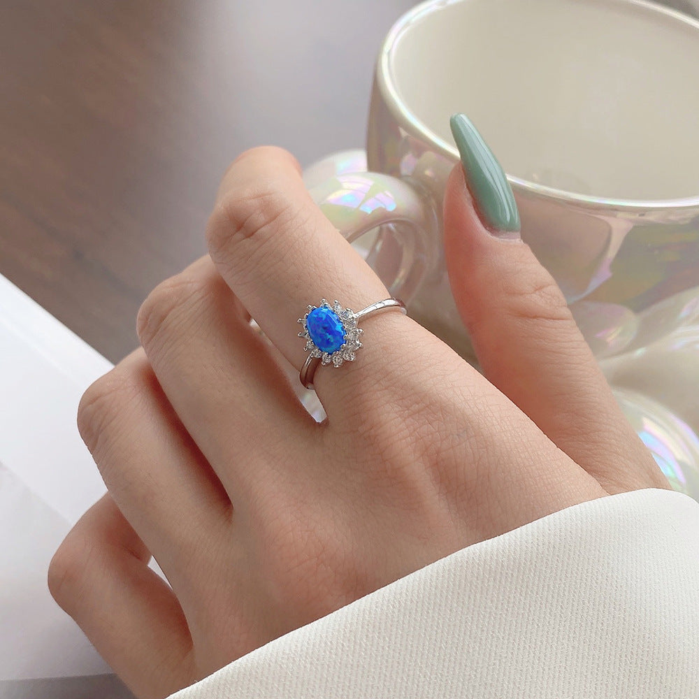 Snow Globe Sterling Silver Ring