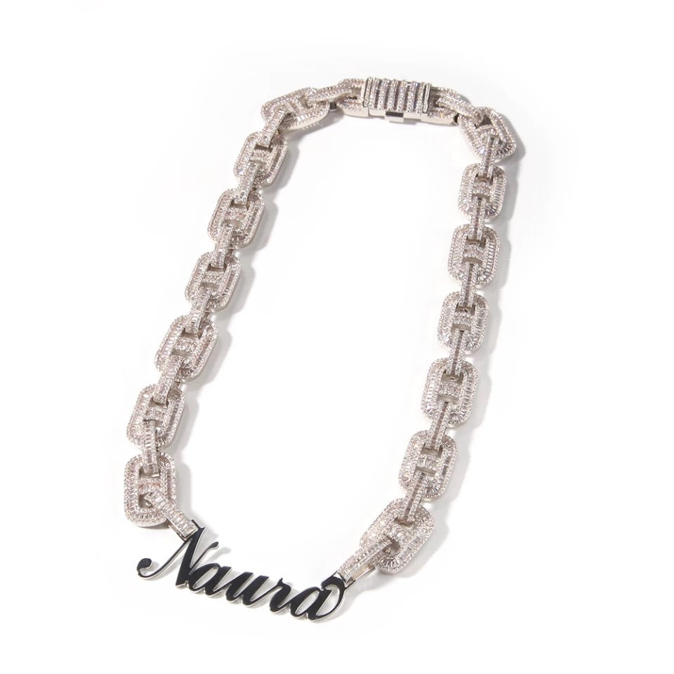 G-Link Baguette Name Necklace