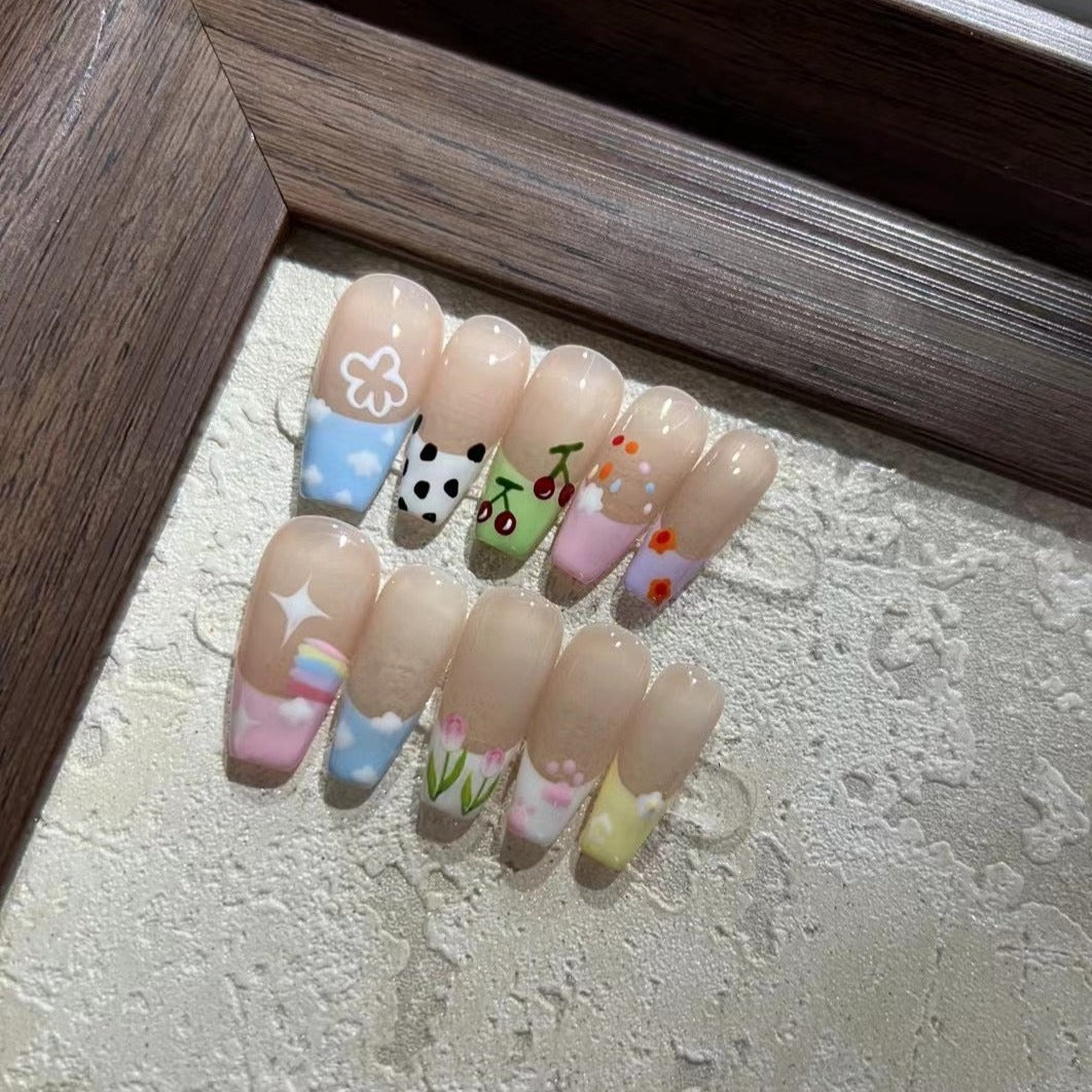 INNER CHILD-TEN PIECES OF HANDCRAFTED PRESS ON NAIL