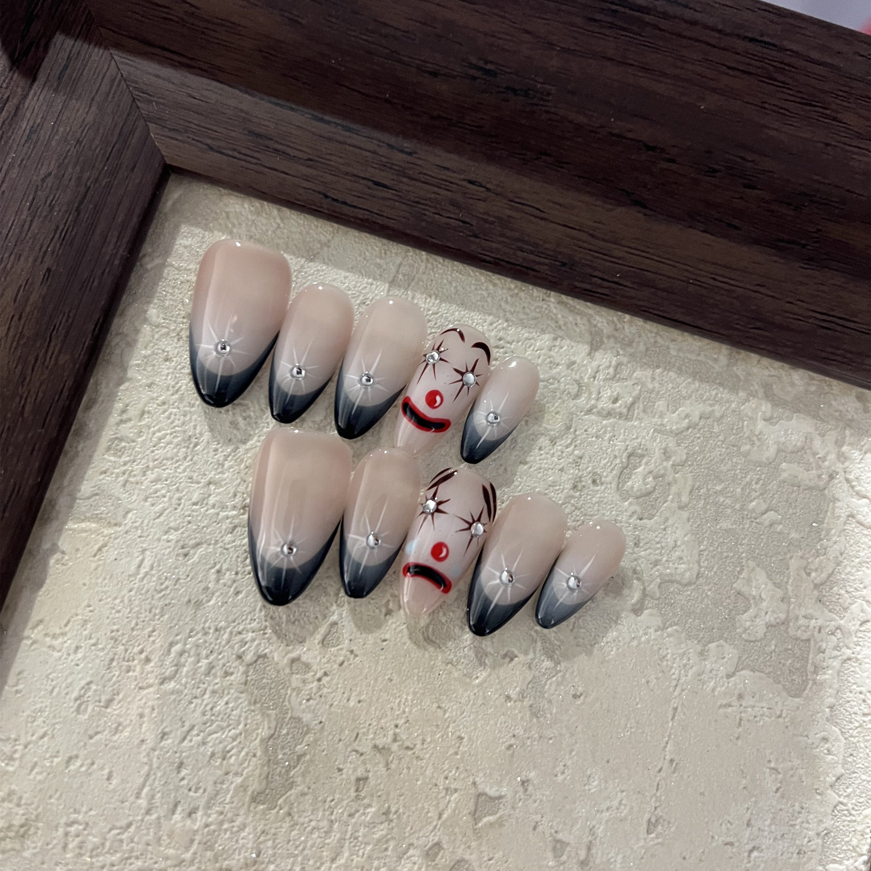 [HALLOWEEN]JOKER-TEN PIECES OF HANDCRAFTED PRESS ON NAIL