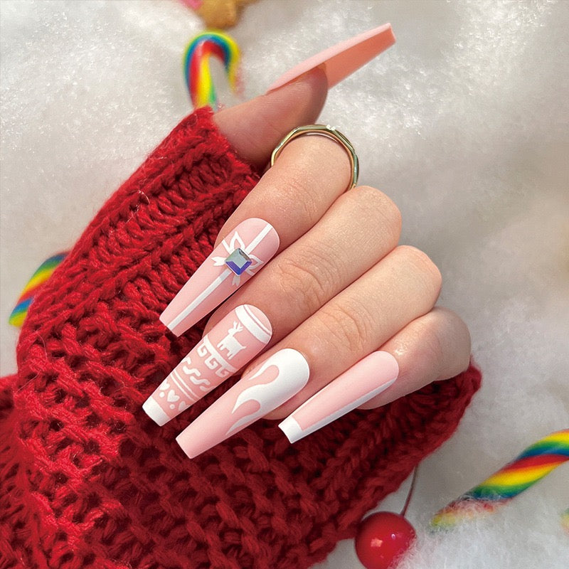 CHRISTMAS PRESS ON NAILS 24PCS