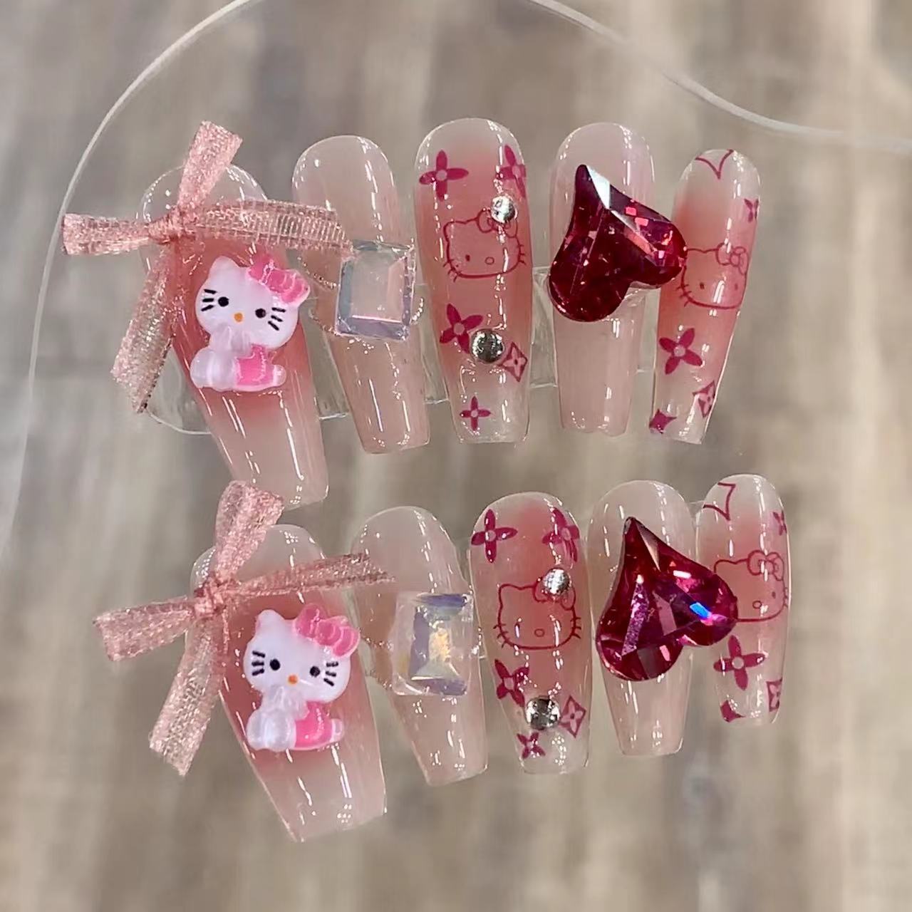 APPRENTICE CUPID-TEN PIECES OF HANDCRAFTED PRESS ON NAIL