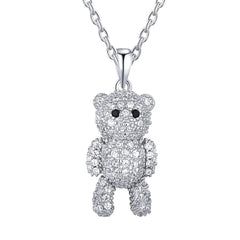 Diamante Bear Necklace