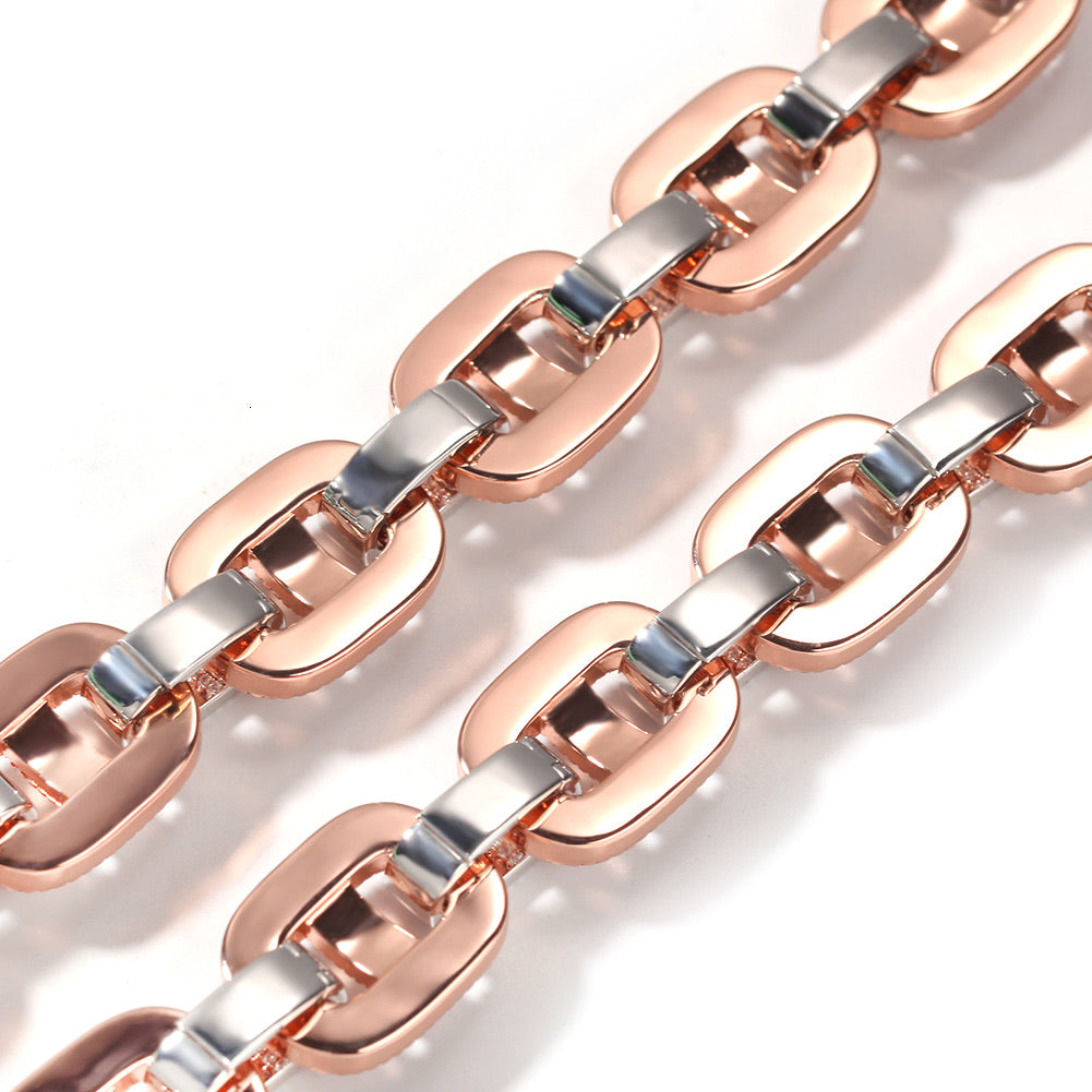 Luxe Two-Tone G Link Baguette Chain